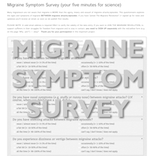 MIGRAINE SYMPTOM SURVEY